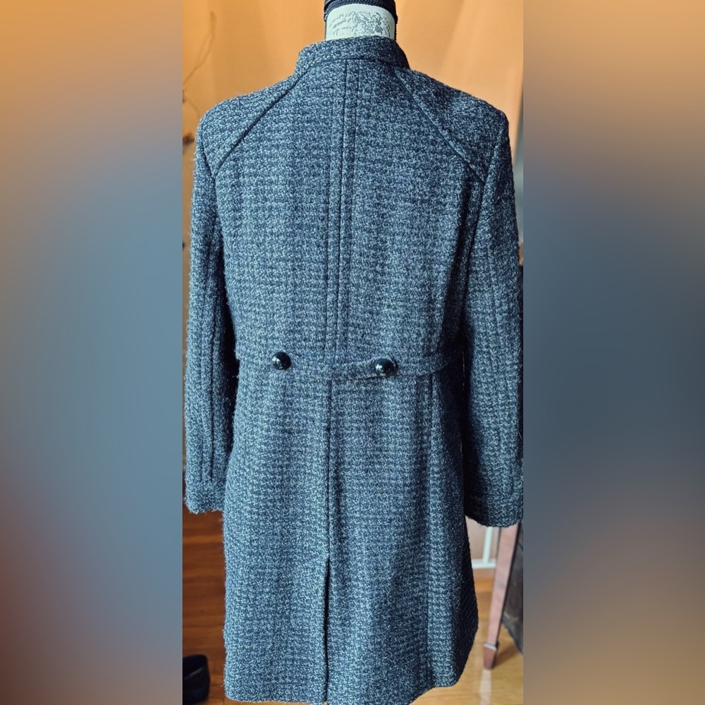 Women’s Wool Blend Coat - Comptoir Des Cotonniers 44 (EU)/ 10 (US) - Grey Tweed - Picture 4 of 5